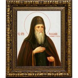 Евфимий Печерский преподобный. Икона на холсте.