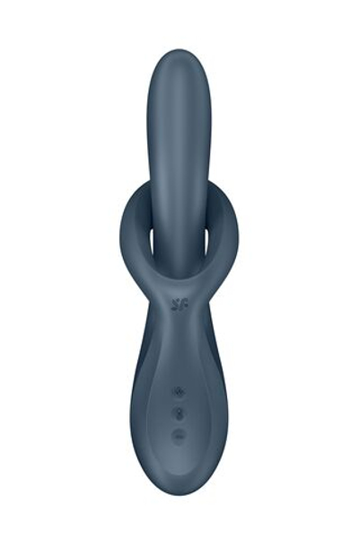 Серый вибратор-ротатор с функцией нагрева Heat Flex 4 - 23 см. (Цвет: серый)