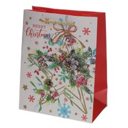 GAEM Пакет подарочный S (бумага 210г/м2, блок 12шт), L18 W10 H23 см, 4в.