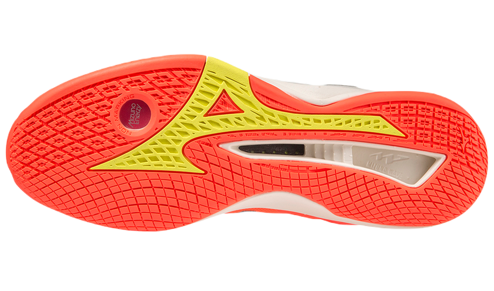 Мужские кроссовки для бадминтона/сквоша Mizuno Wave Stealth Neo - neon flame/black/bol