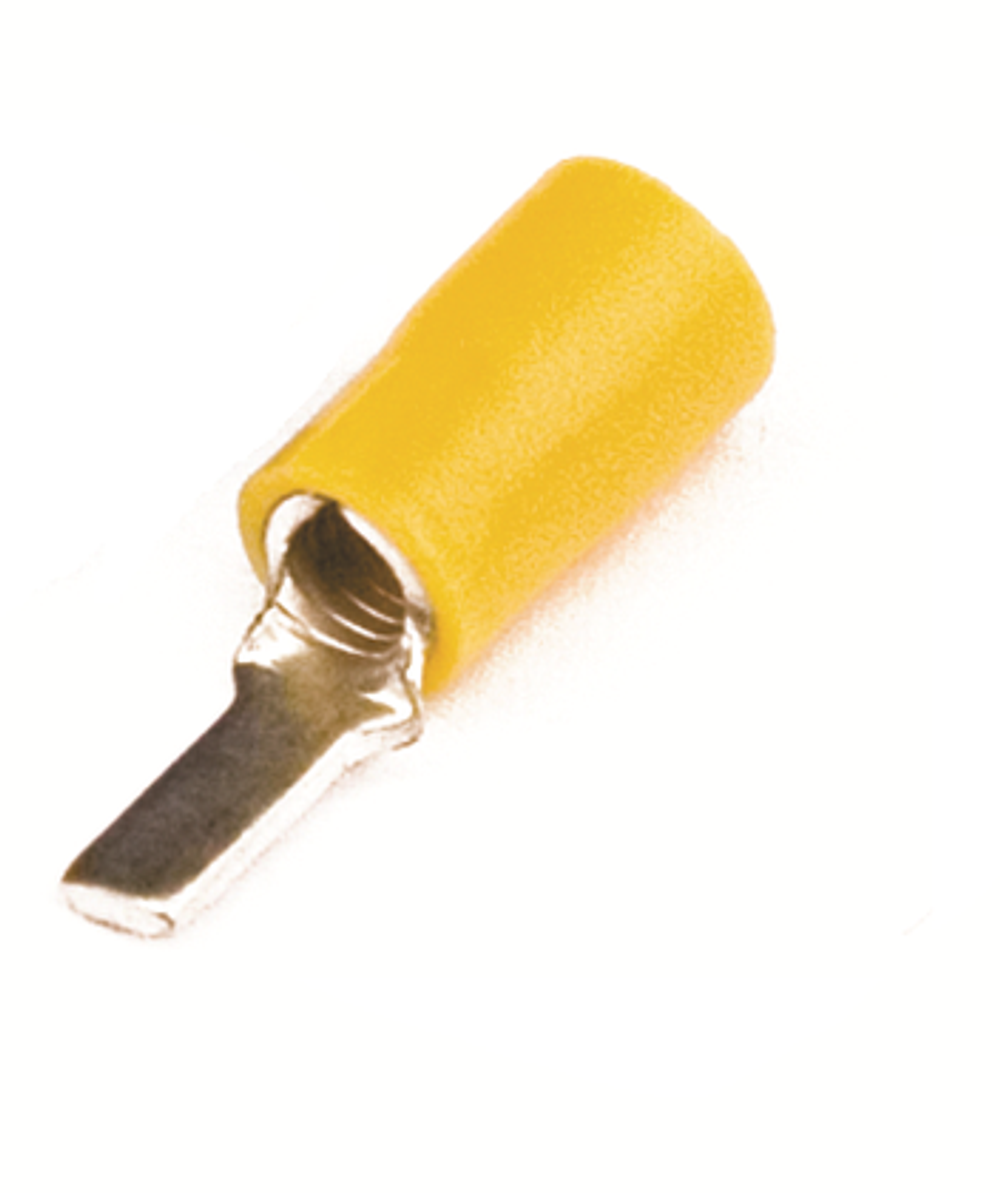 Наконечник штыревой плоский с изолир.фланцем 2,5-6 кв.мм 3,9х13 мм (НШПИ)