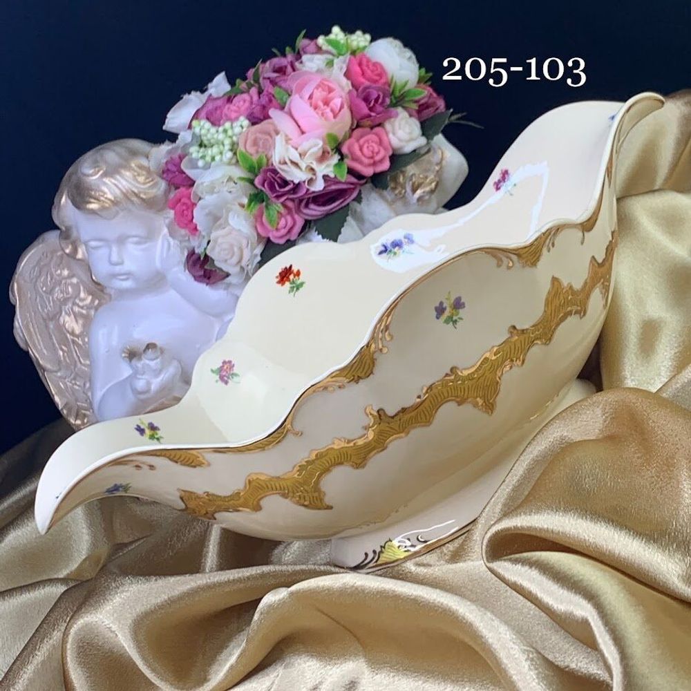 Lenardi 205-103 Фруктовница 30,5см ОЛИВИЯ в под.уп.(х6)Фарфор