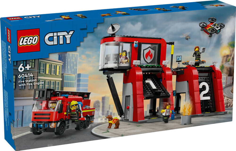 Конструктор LEGO City 60414 Пожарная часть с пожарной машиной