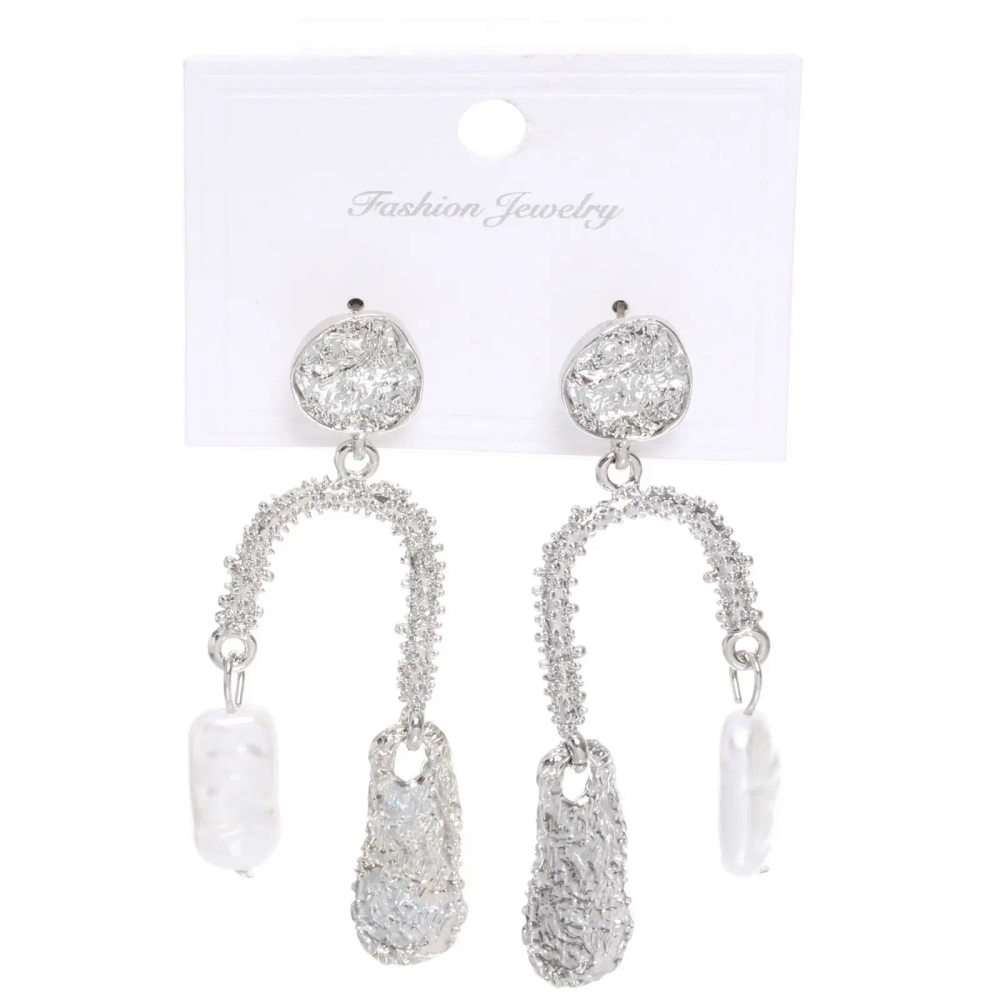 Серьги из гиппоалергенного сплава «АЛЕГРО», цвет серебро и золото, 6,5см