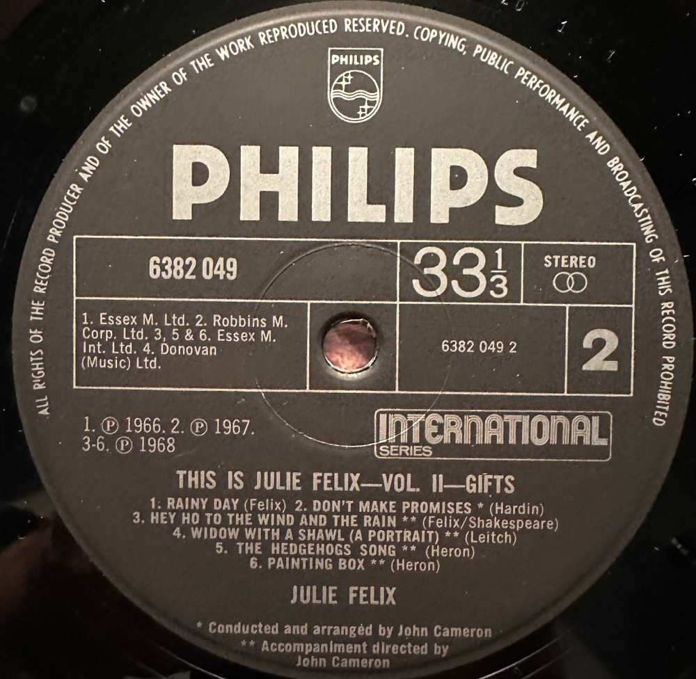 Julie Felix - This Is Julie Felix - Vol II Gifts (Англия)