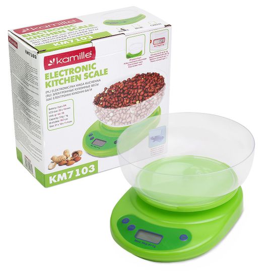 Весы кухонные электронные Kamille KM-7103 с чашей