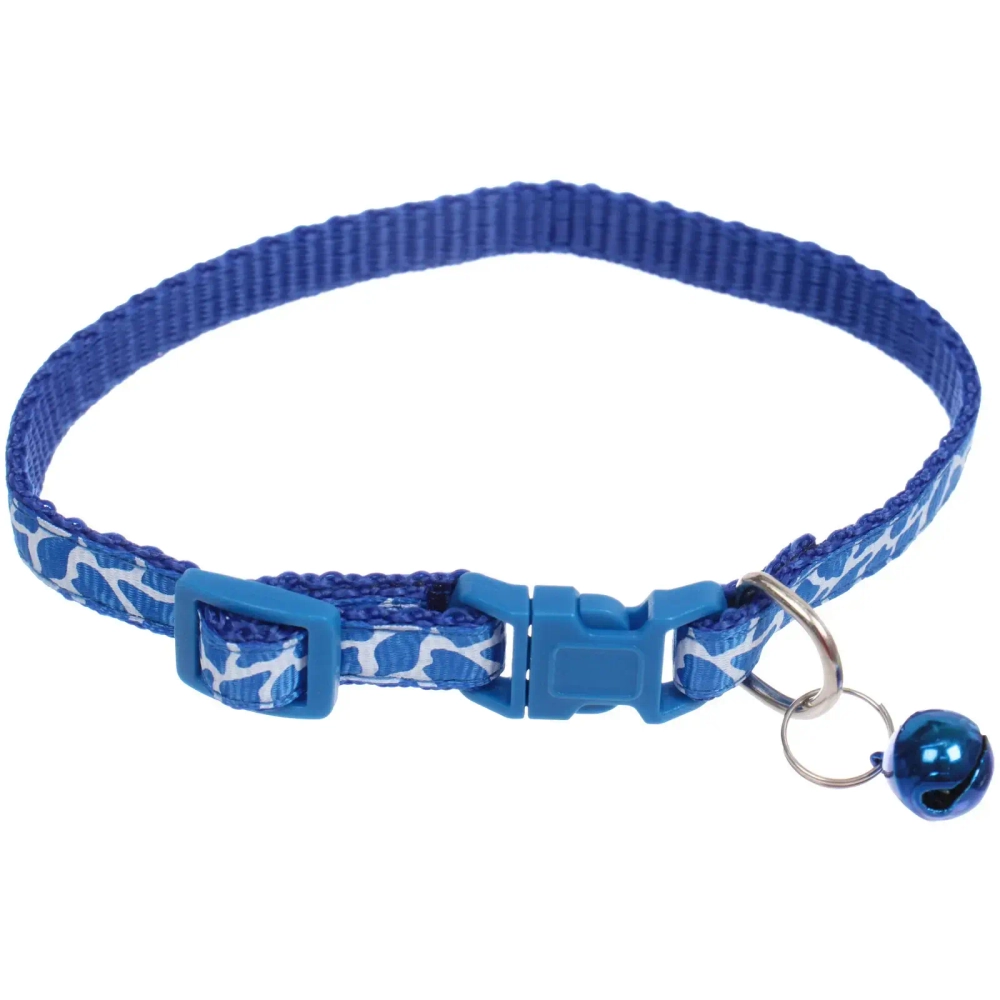 Ошейник с колокольчиком 1*19-32см «Zoo City-Саванна» микс цветов (минивложение 12шт)