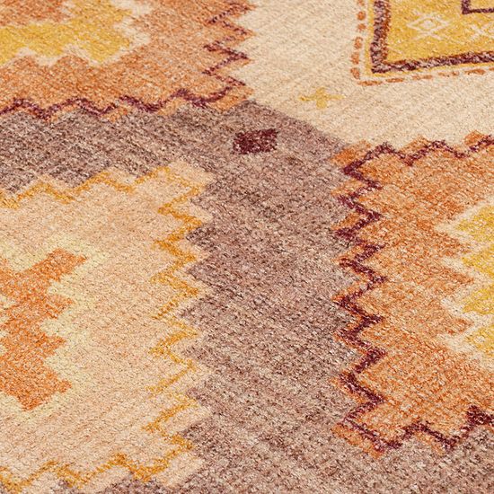 Ковер из хлопка с этническим орнаментом цвета лаванды из коллекции ethnic, 120х180 см