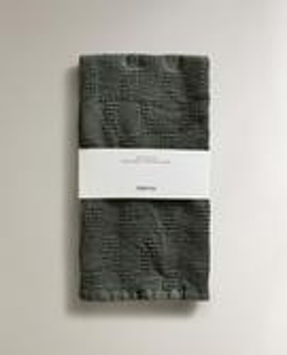 ZARA HOME ВАФЕЛЬНОЕ КУХОННОЕ ПОЛОТЕНЦЕ, ЗЕЛЕНЫЙ