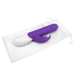 Фиолетовый пульсирующий вибромассажер G-Spot Thrusting Rabbit - 24 см. (Цвет: фиолетовый)