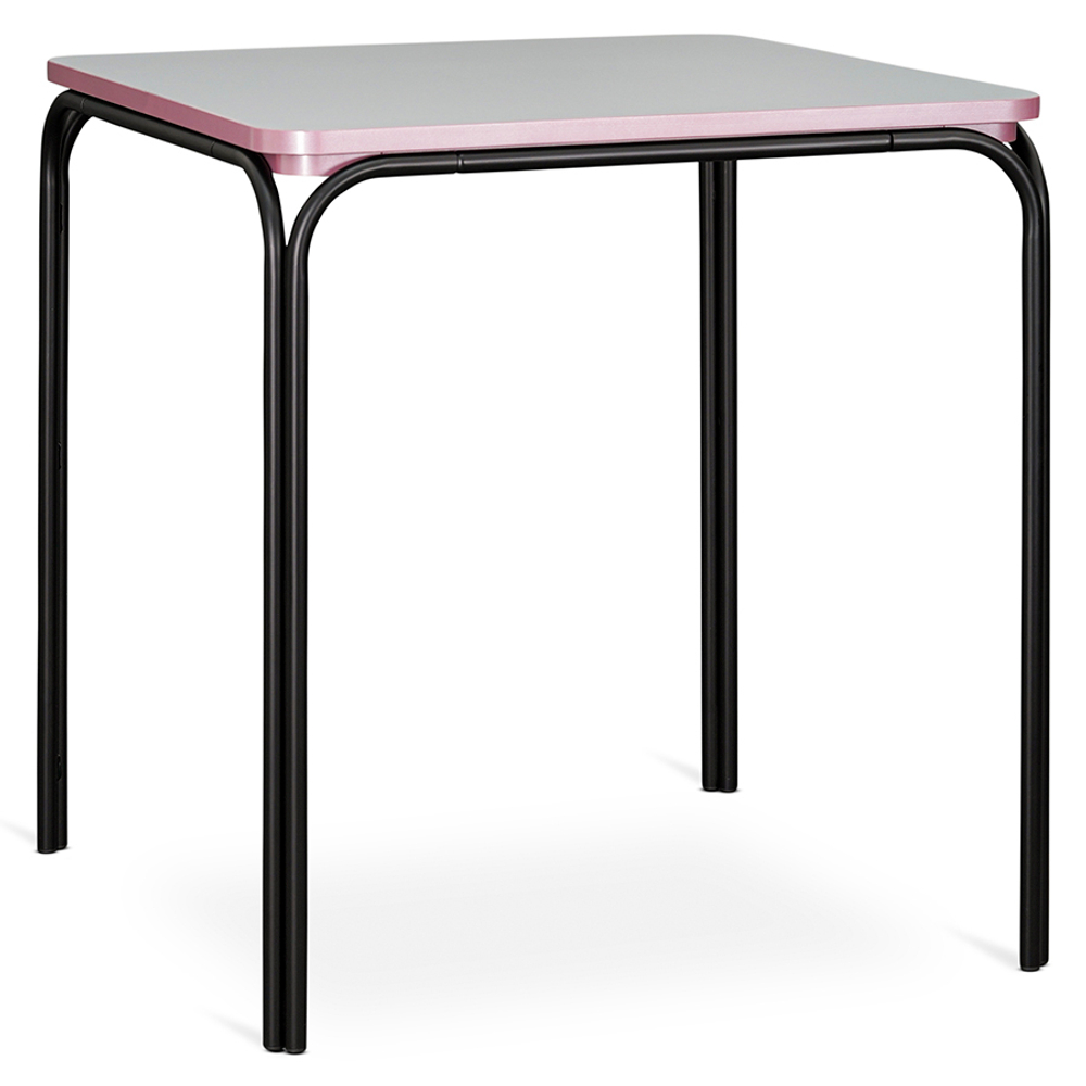 Стол обеденный ror, 70х70 см, черный/серый/розовый