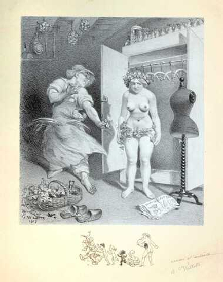Adolphe Willette (1857-1926) - эротическое искусство французского художника