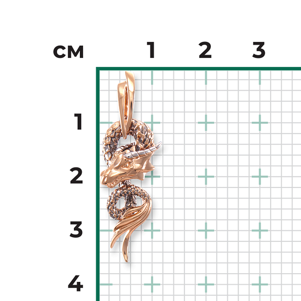 Подвеска «Дракон» из красного золота Артикул: 03-3111-00-000-1110-48