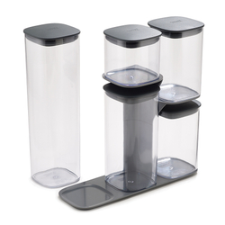 Набор из 5-ти емкостей для хранения Podium серый Joseph Joseph