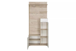 Лайн Шкаф 10.16 Дуб серый/Белый глянец