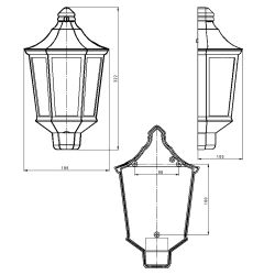Садово-парковый светильник ЭРА НБУ 06-60-003 Ника 60Вт черный прозрачный | Садово-парковые светильники