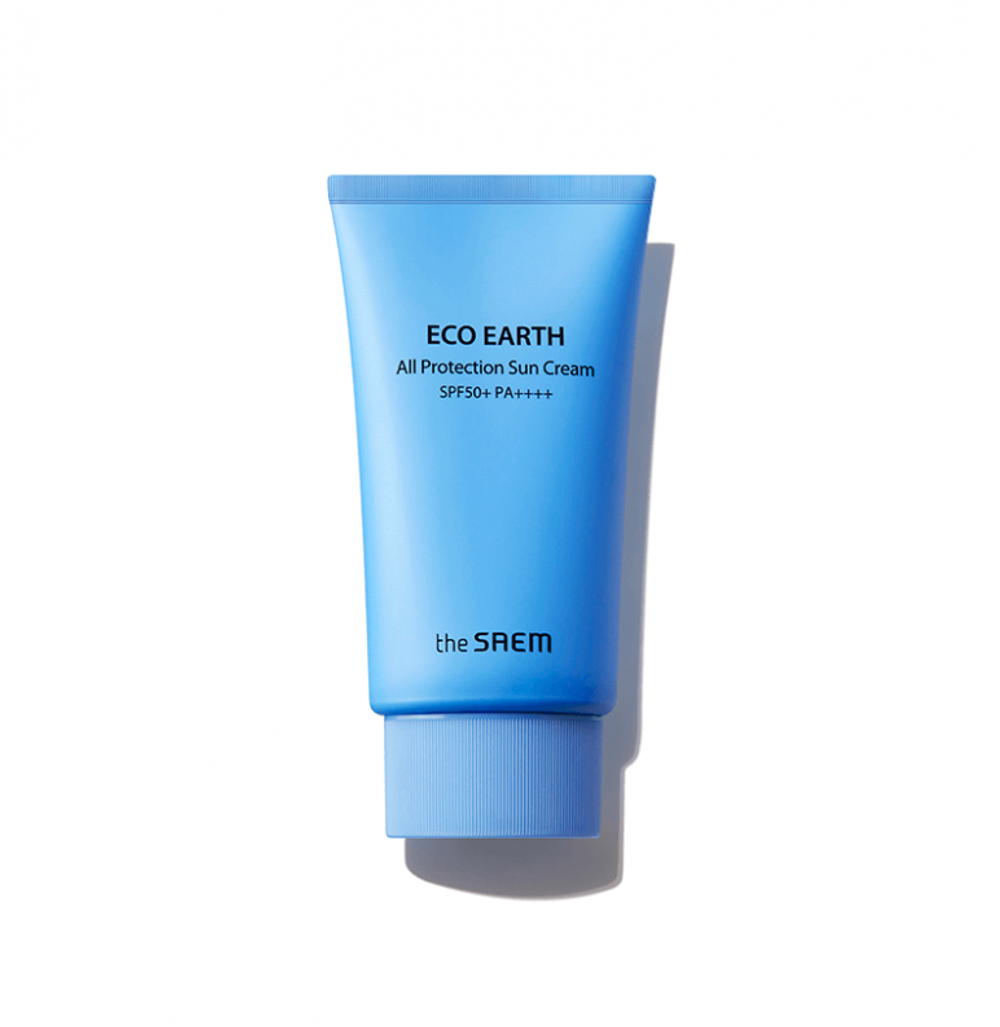 Солнцезащитный крем для чувствительной кожи The Saem Eco Earth All Protection Sun Cream SPF50PA++++