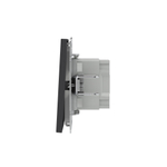 Переключатель одноклавишный с подсветкой, KANT, черный уголь