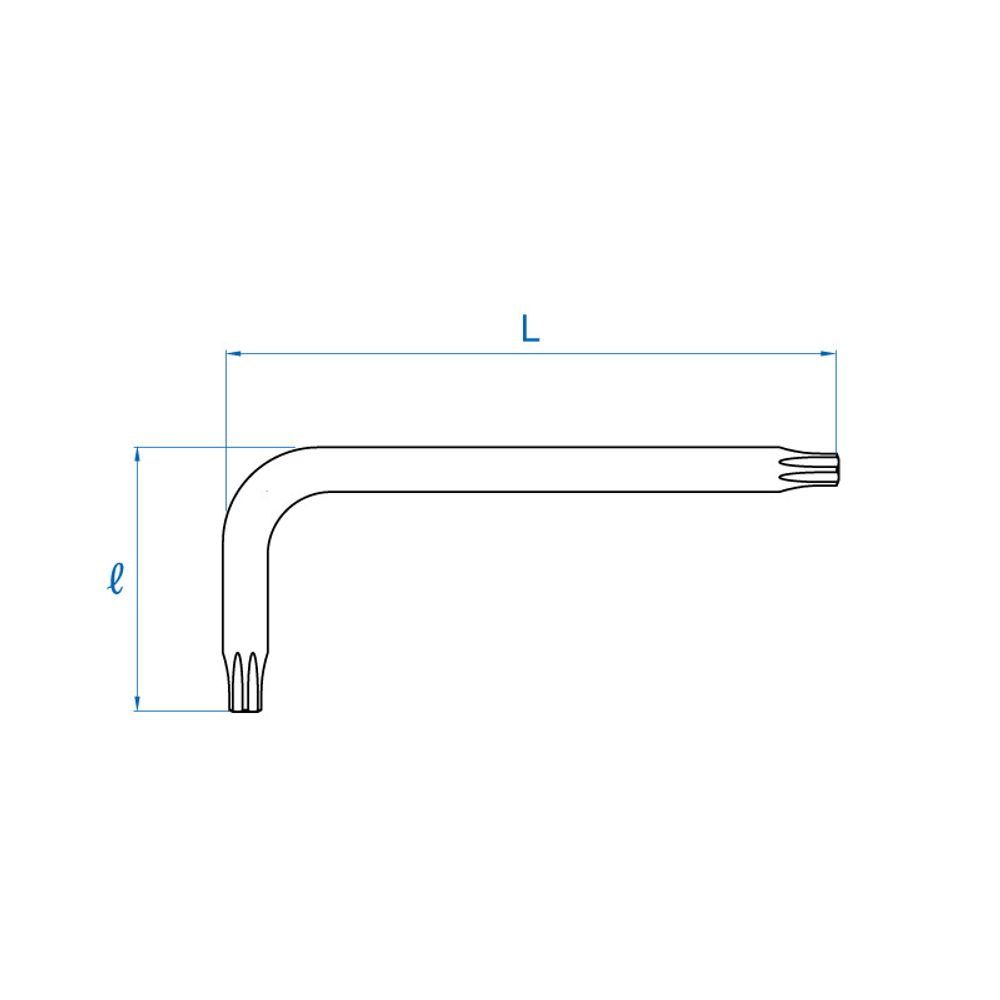 KING TONY (114740R) Ключ Г-образный TORX с отверстием, Т40