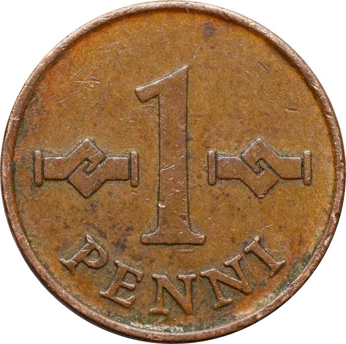 1 пенни 1963-1969 Финляндия