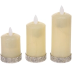 Сувенир с подсветкой «Свеча - Сияние» 5*7/9/12,5 см (набор 3 шт)