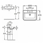 УМЫВАЛЬНИК ROCA THE GAP 650Х470