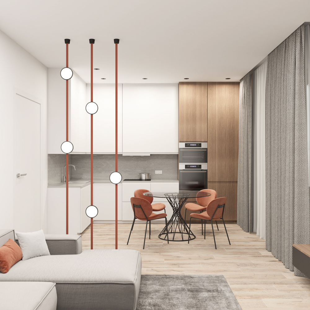 DK5566-BK Cветильник для трека-ремня Belty, серия Flow, со светодиодом, D168*H29.5мм, 48V DC, 10W, RA90, 120°, 4000K, IP20, черный, алюминий