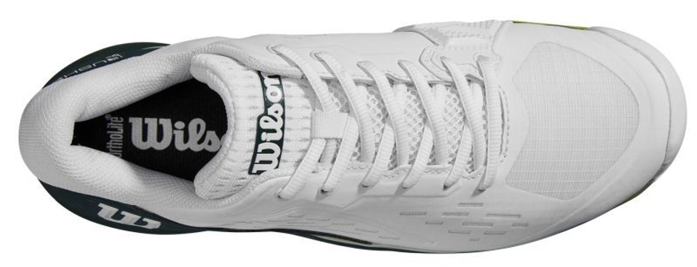 Мужские кроссовки теннисные Wilson Rush Pro Ace Clay - white/ponderosa/jas green