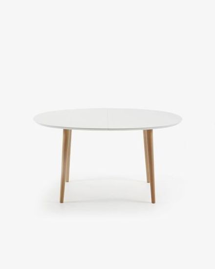 Стол Oakland овальный раздвижной белый