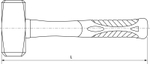PSH002 Кувалда с фиберглассовой рукояткой 2 кг.