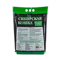 Наполнитель СИБИРСКАЯ КОШКА Тофу комкующийся с ароматом зеленого чая - 18 л