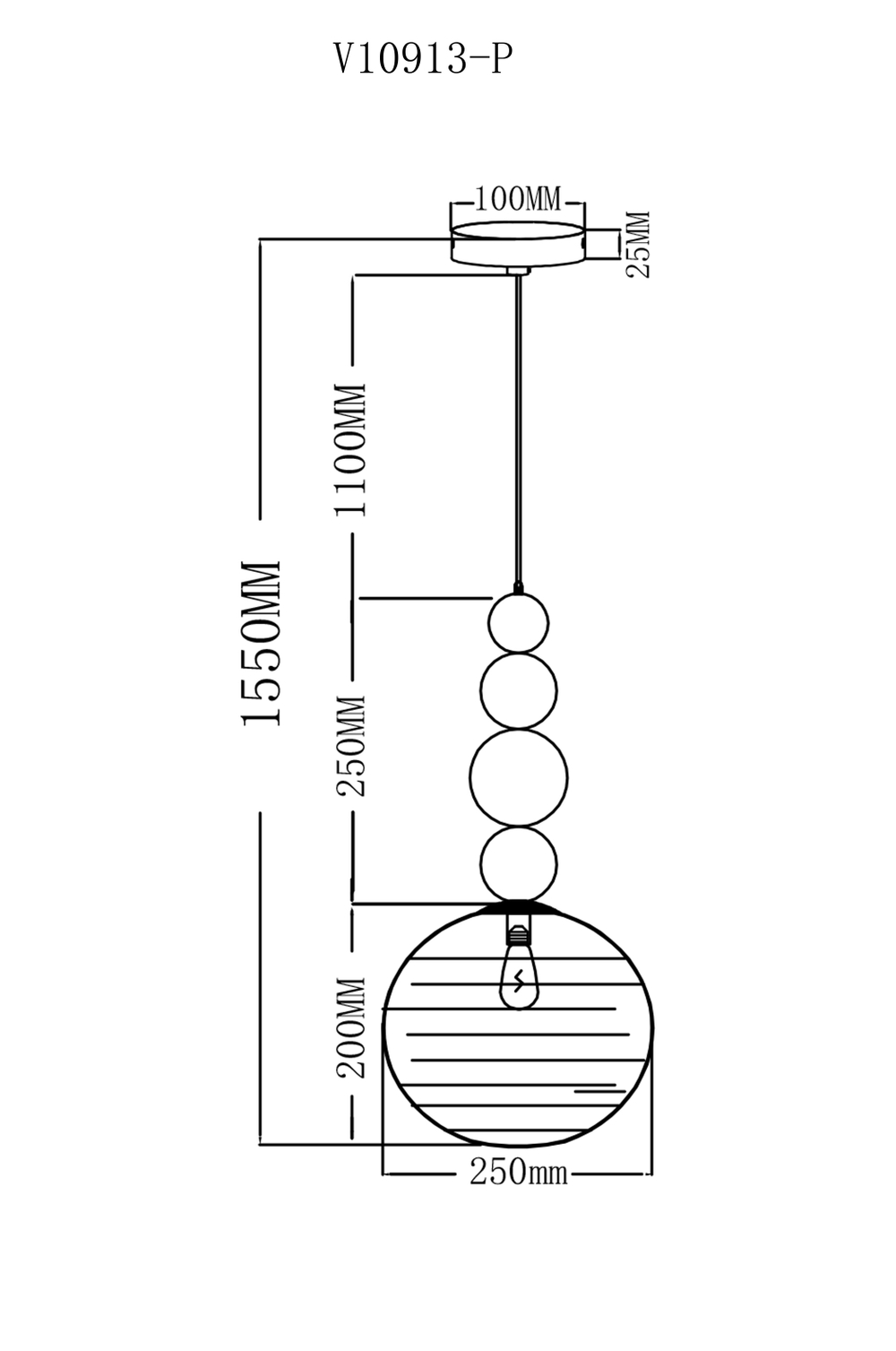 Светильник подвесной Moderli V10913-P Arti