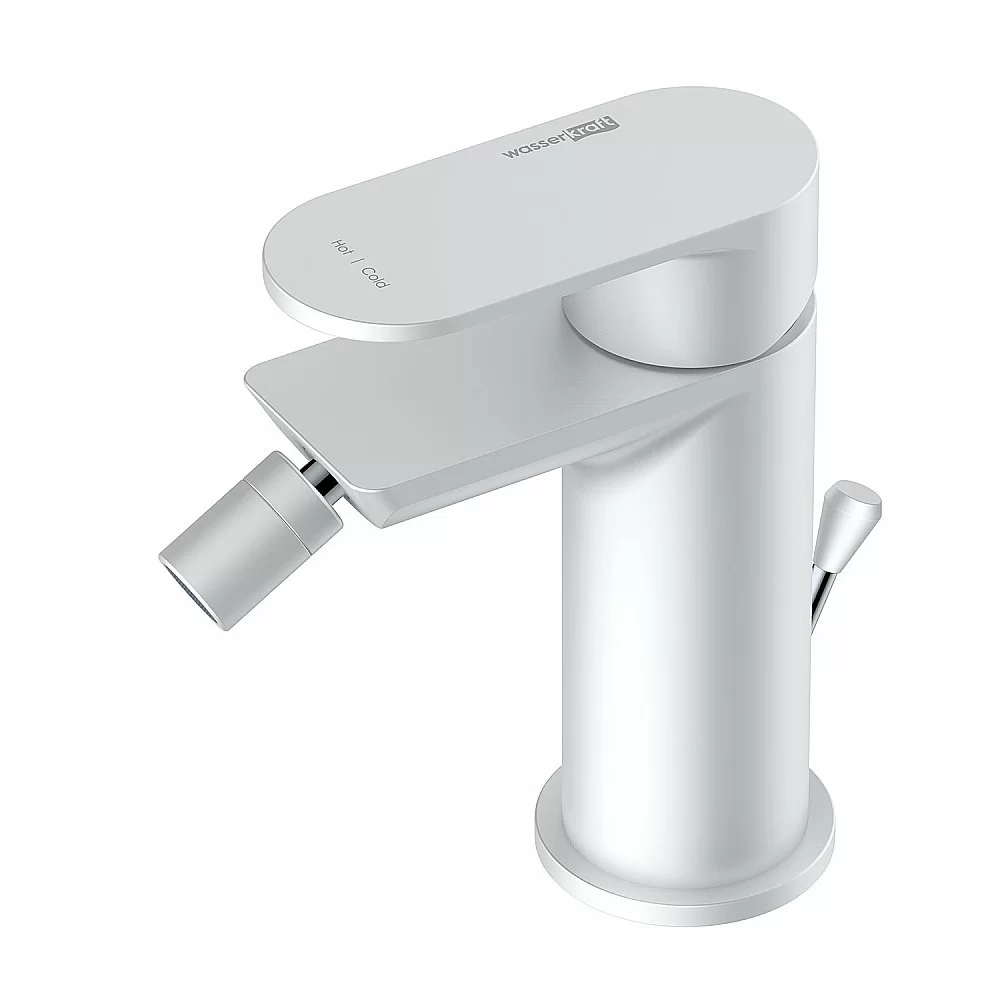 Инсталляция для биде со смесителем WasserKraft Naab 86BDT.050.BL.SQ8506 черная панель/смеситель белый Soft-touch