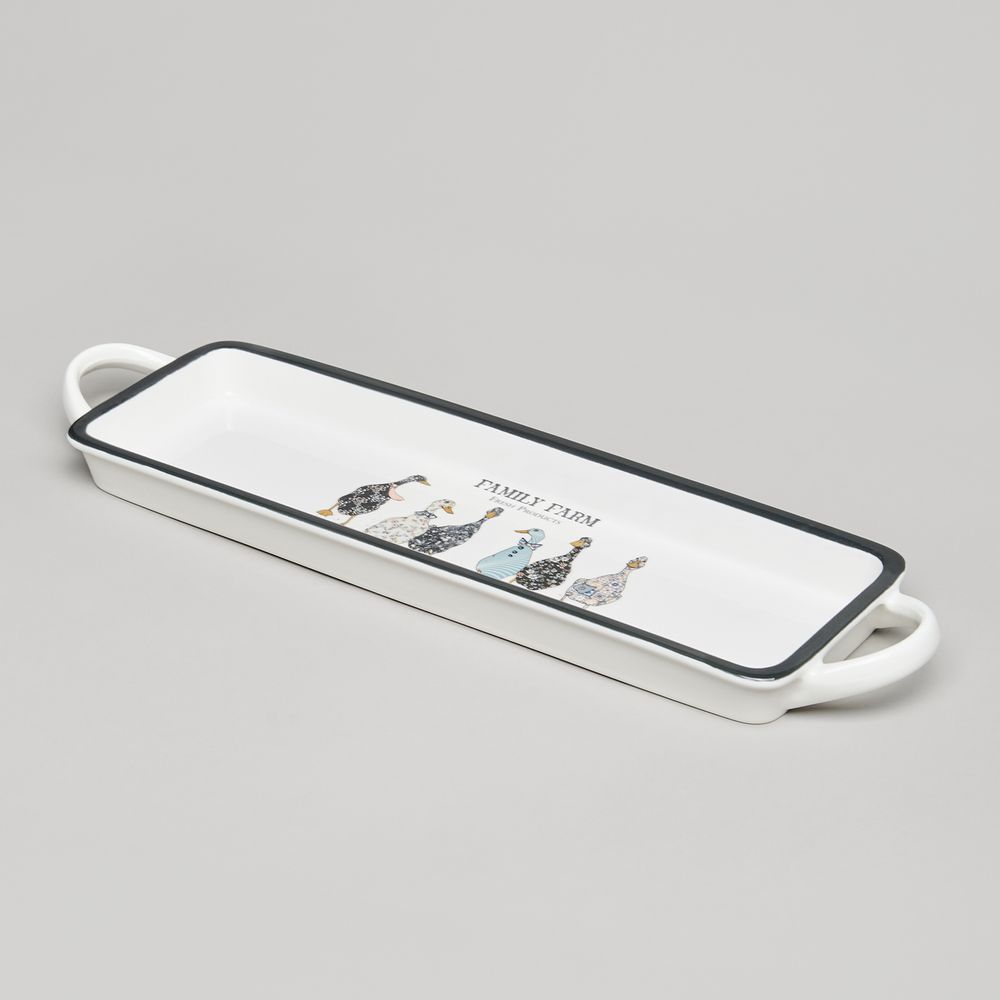 БЛЮДО С РУЧКАМИ LEFARD "FAMILY FARM" ПРЯМОУГ. 42*12*3,5 СМ (КОР=16ШТ.)