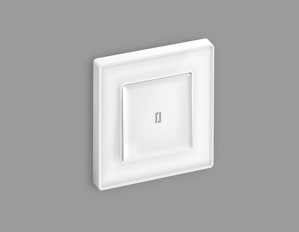 MA122020 Комплект механизма 1-кл выключателя с подсветкой10000K ALFA Белый матовый QUANT (AP1220, VM101, G17B)