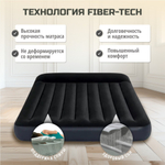 Матрас надувной Intex, 203х152х25 см, 64150ND, нас встроен, электр, флок, 273 кг