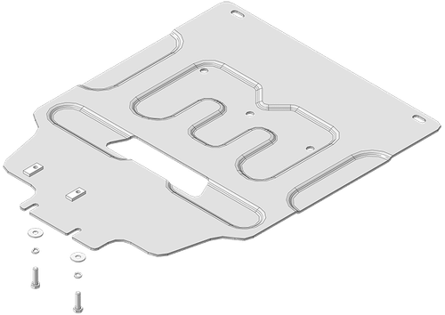 Защита КПП. 4 мм, Алюминий для Audi Q7 2015-2019, Motodor.340103
