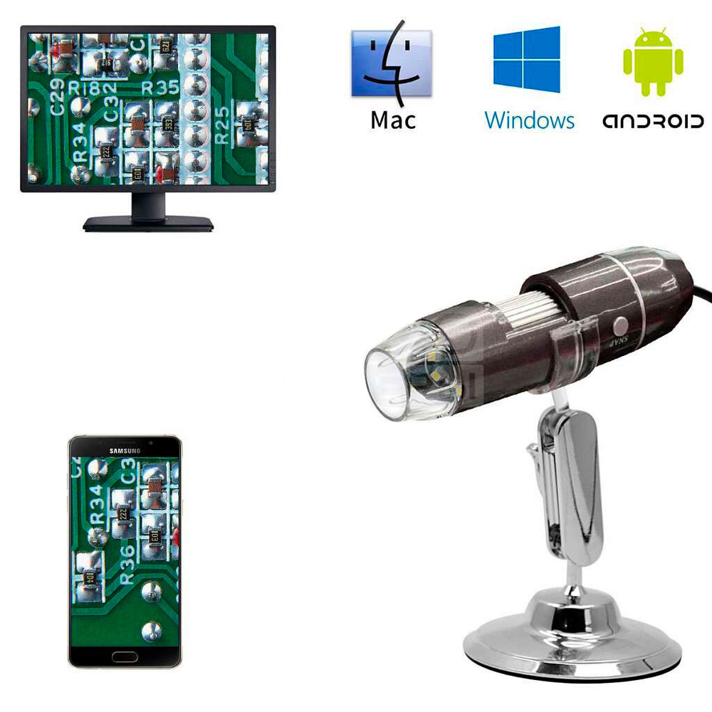 USB-микроскоп цифровой iCartool, 2 Мпикс, 50–1000x (IC-V317)