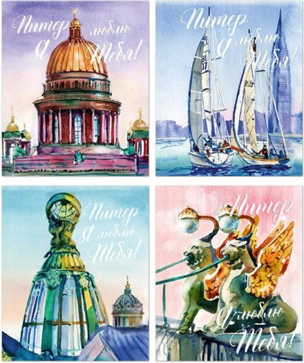 Тетрадь А5 48л кл. Полином "Питер LifeStyle" софт-тач