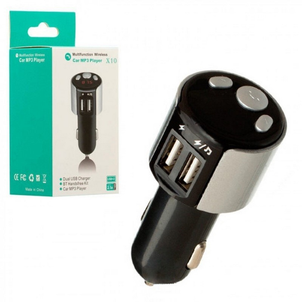 Автомобильный FM-трансмиттер X10 Bluetooth (черный)