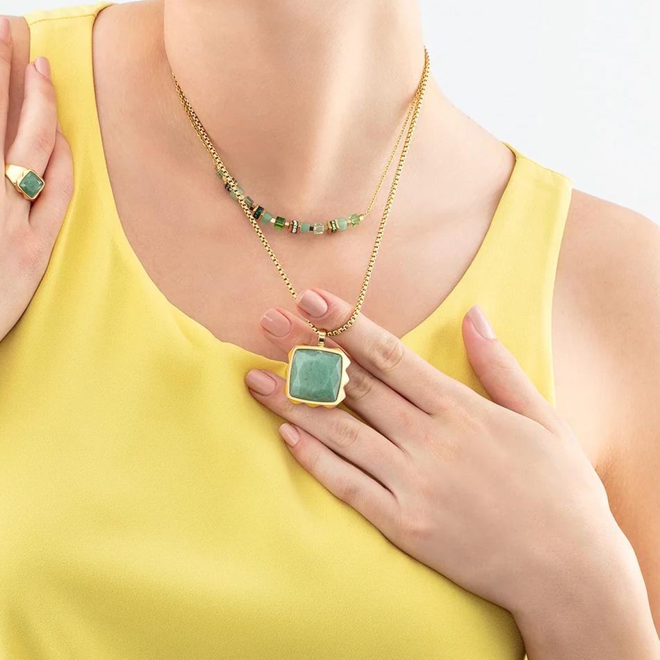 Колье Coeur de Lion Green-Gold 1200/10-0516