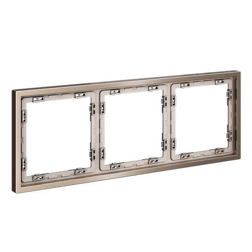 Рамка металлическая на 3 поста, S70 Metal (платина)