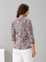 Блузка БЛ-015/молоко-леопард