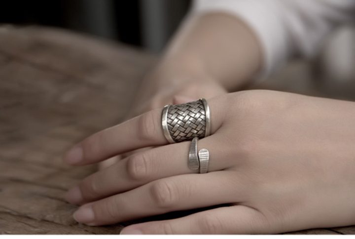 Серебряное кольцо I Want "Переплет"
