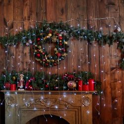 ULD-C1515-100-DTA WHITE IP20 Занавес светодиодный. 1.5х1.5м. 100 светодиодов. Белый свет. Провод прозрачный. TM Uniel