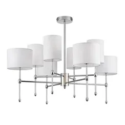 6589/8C CLASSI LN25 60 хром/белый, металл/текстиль Люстра потолочная E14 8*40W 220V LATTI