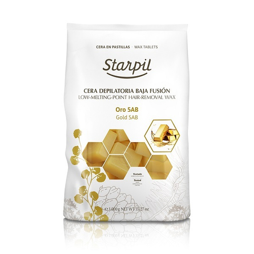 Воск горячий в брикетах Starpil Extra Золотой 1000г