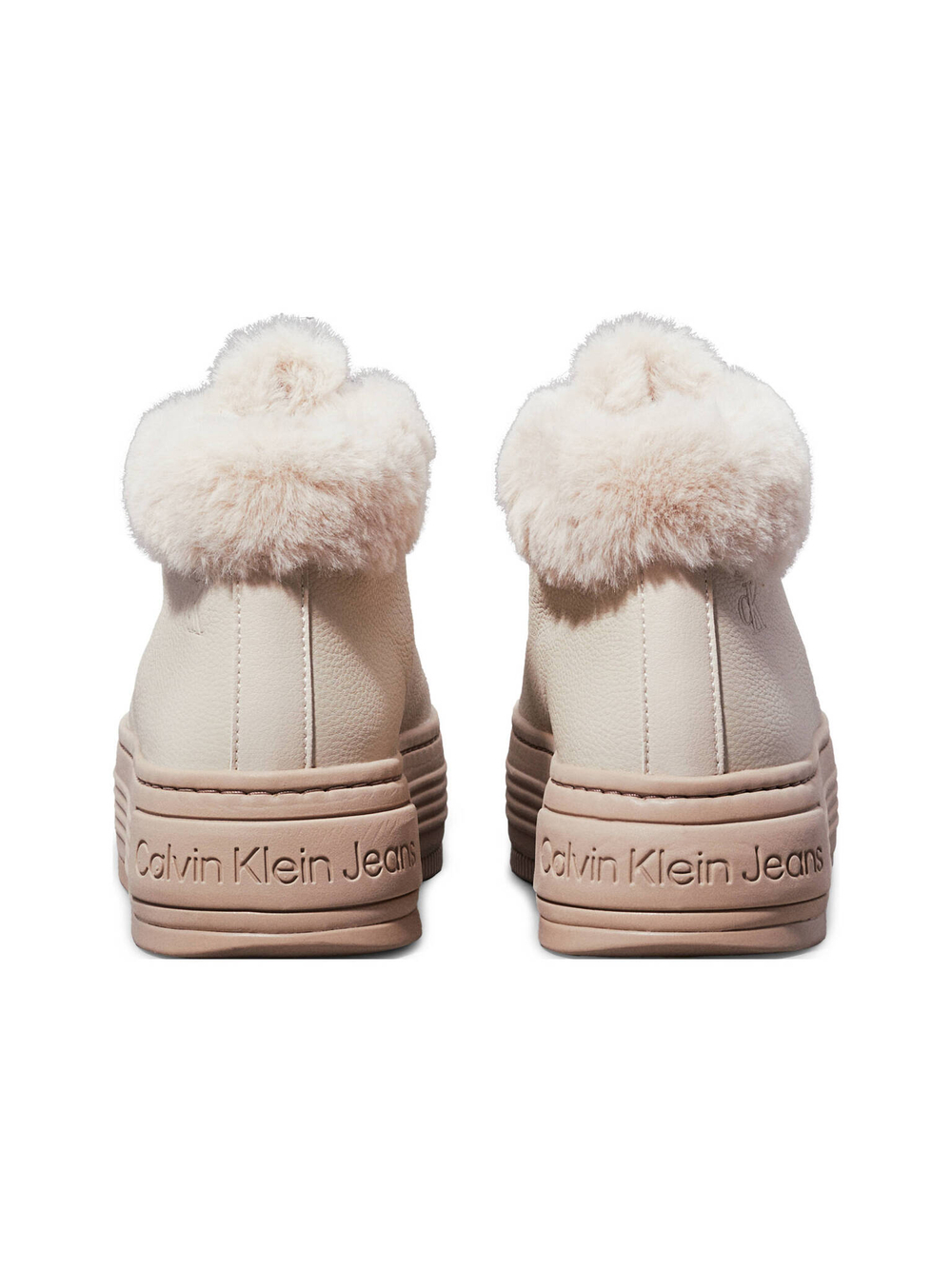 Кожаные кроссовки CALVIN KLEIN JEANS - кремовый(YW0YW01590)