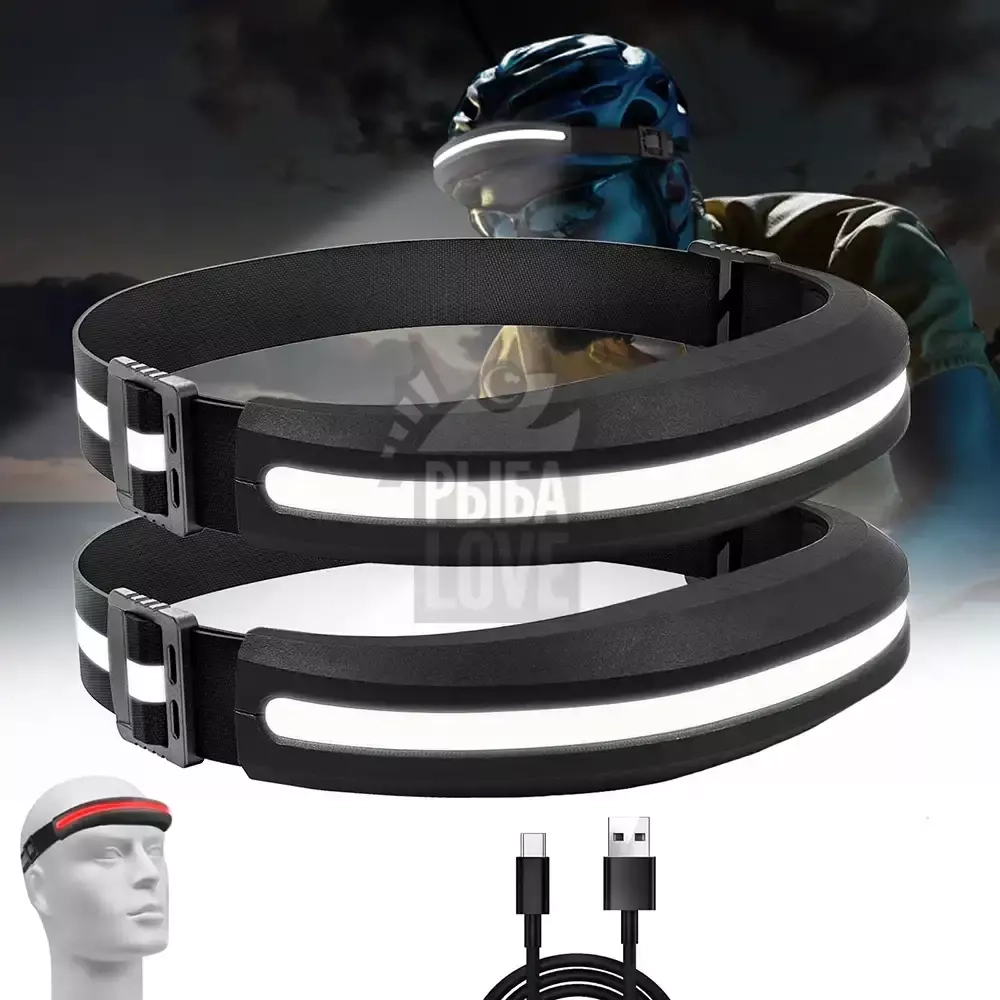 Налобный аккумуляторный фонарь LX300 400Lm светодиодный светильник USB