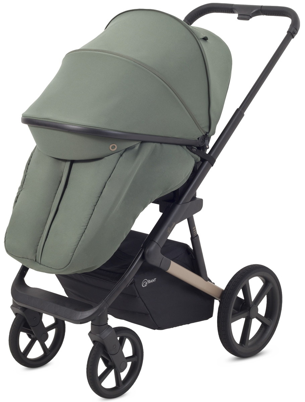 Детская коляска Rant Garda 4 в 1 с автокреслом Miro Black и базой Olive